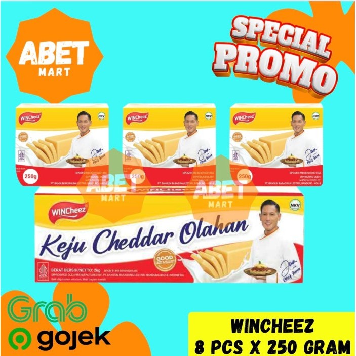 

Keju Wincheez Cheddar 1 Dus 8Pcs - 8 Pcs Chedar Winchis Balok Blok Cheese Pak 2Kg 2 Kg