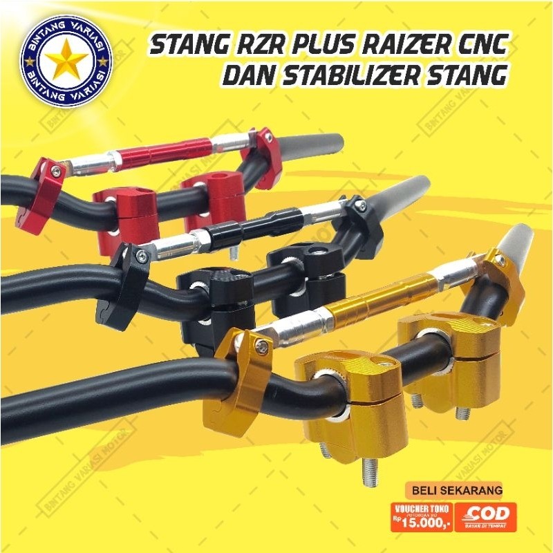 Stang Rzr Pnp Satria Fu Vixion Cb150r  Rx King Megapro Plus Raiser dudukan Stang Cnc Universal setan