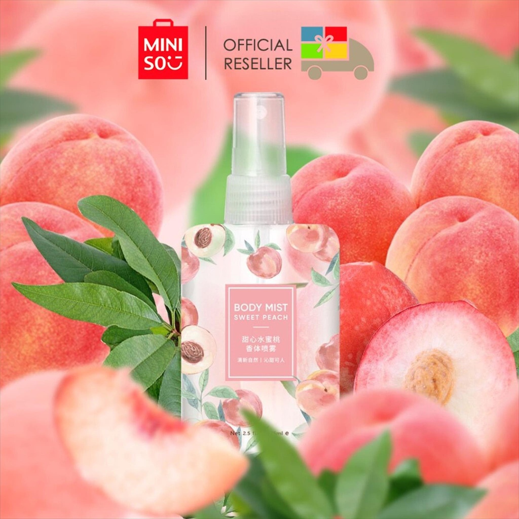 MINISO Fragrance Body Mist 75mL / Sweet Peach / English Pear / Orangeade