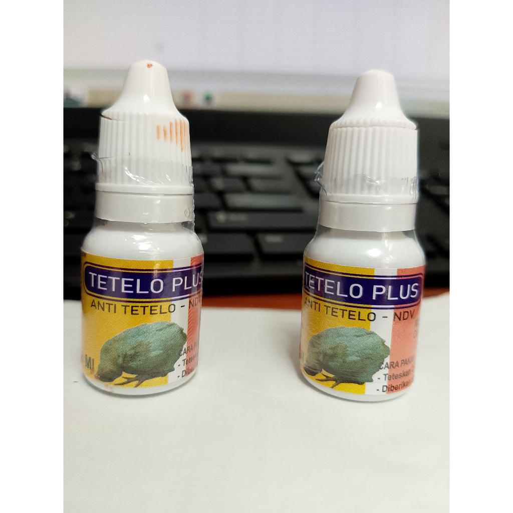 TETELO PLUS DROP BOTOL 10 ML OBAT AYAM BURUNG MERPATI SAKIT TETELO AYAN GANGGUAN SYARAF KEPALA PUTAR