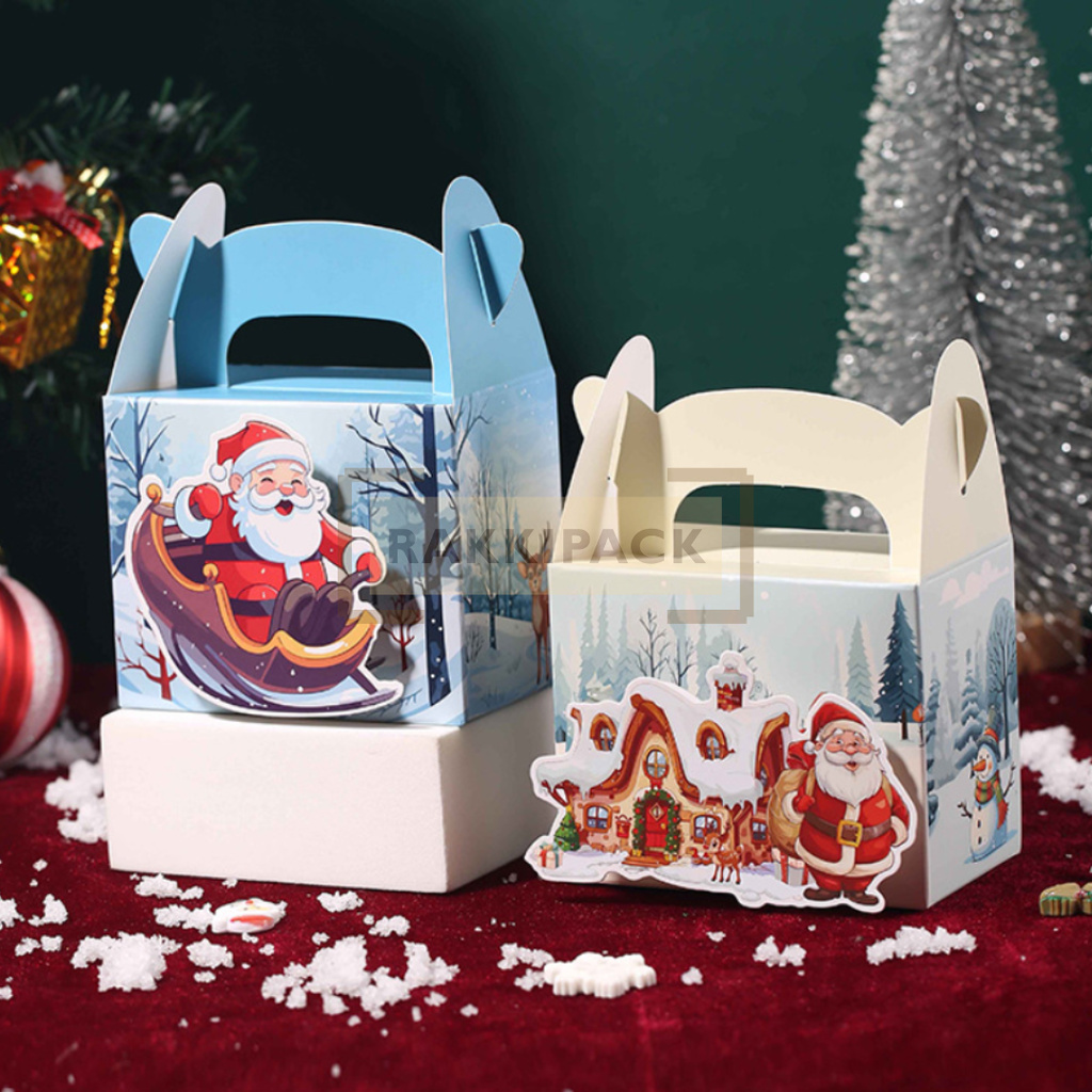 

Gable box kotak tenteng natal christmas hampers santa snowman