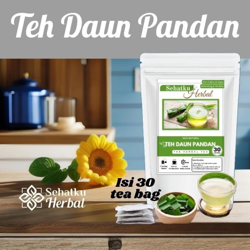 

SEHATKUHERBAL Teh Daun Pandan Isi 30 tea bag