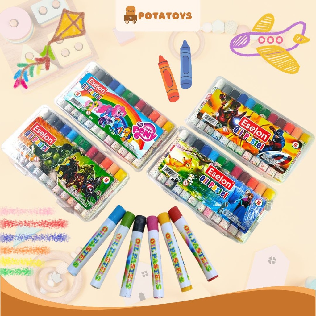 

Crayon isi 12 Warna / Krayon / Oil Pastel / Caryon untuk Mewarnai / Warna Cerah [ Potatoys ]