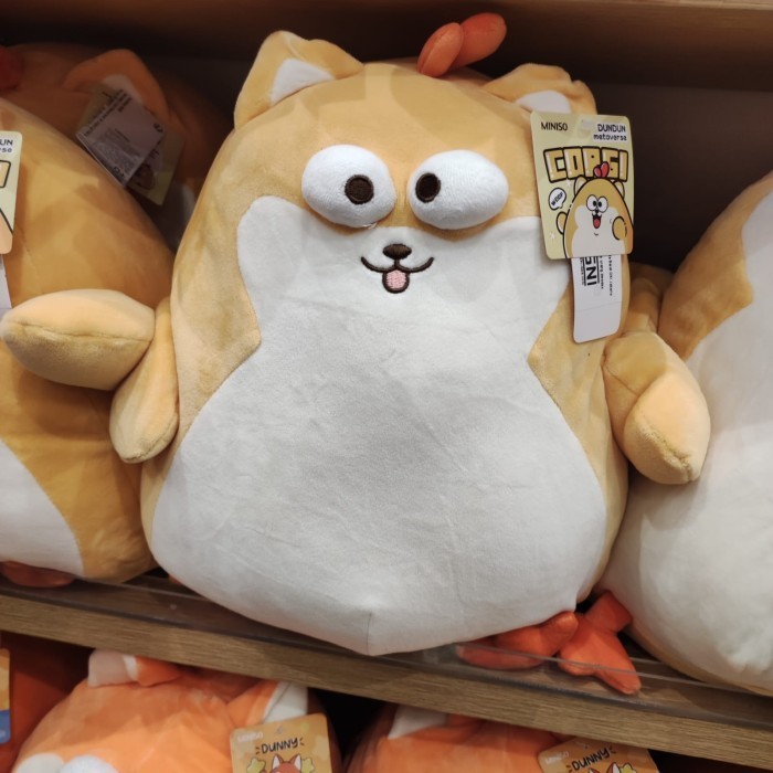 MINISO Dundun Corgi Plush Toy - Boneka Dundun Menggemaskan - Mainan Anak Dan Dewasa