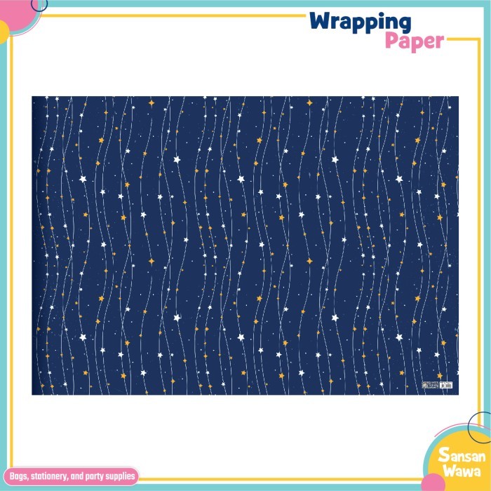 

Kertas Kado Sansan Wawa Jumbo - motif Bintang isi 5 pcs per motif - 280