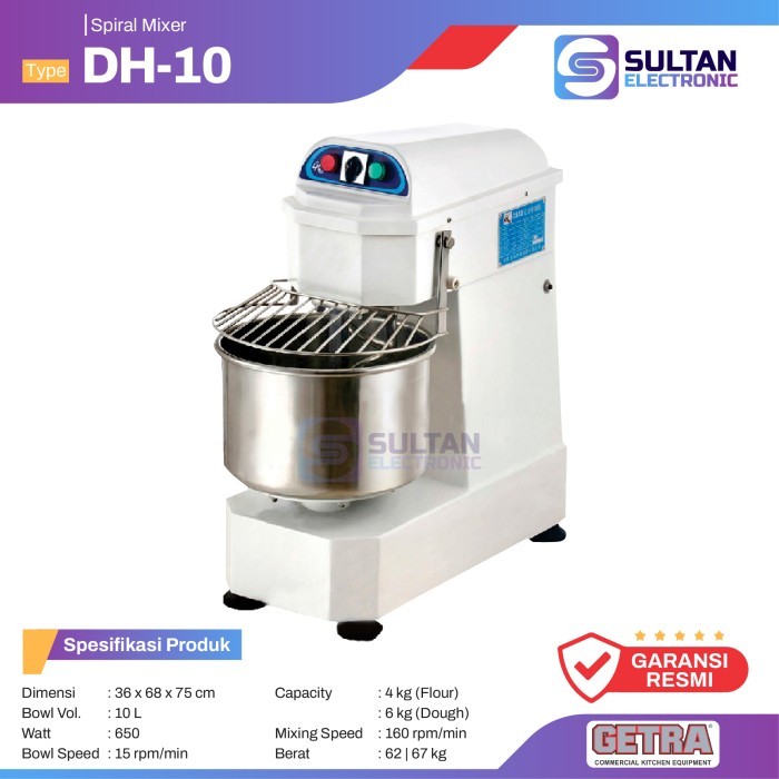 GETRA DH-10 / DH 10 / DH10 ( Spiral Mixer )