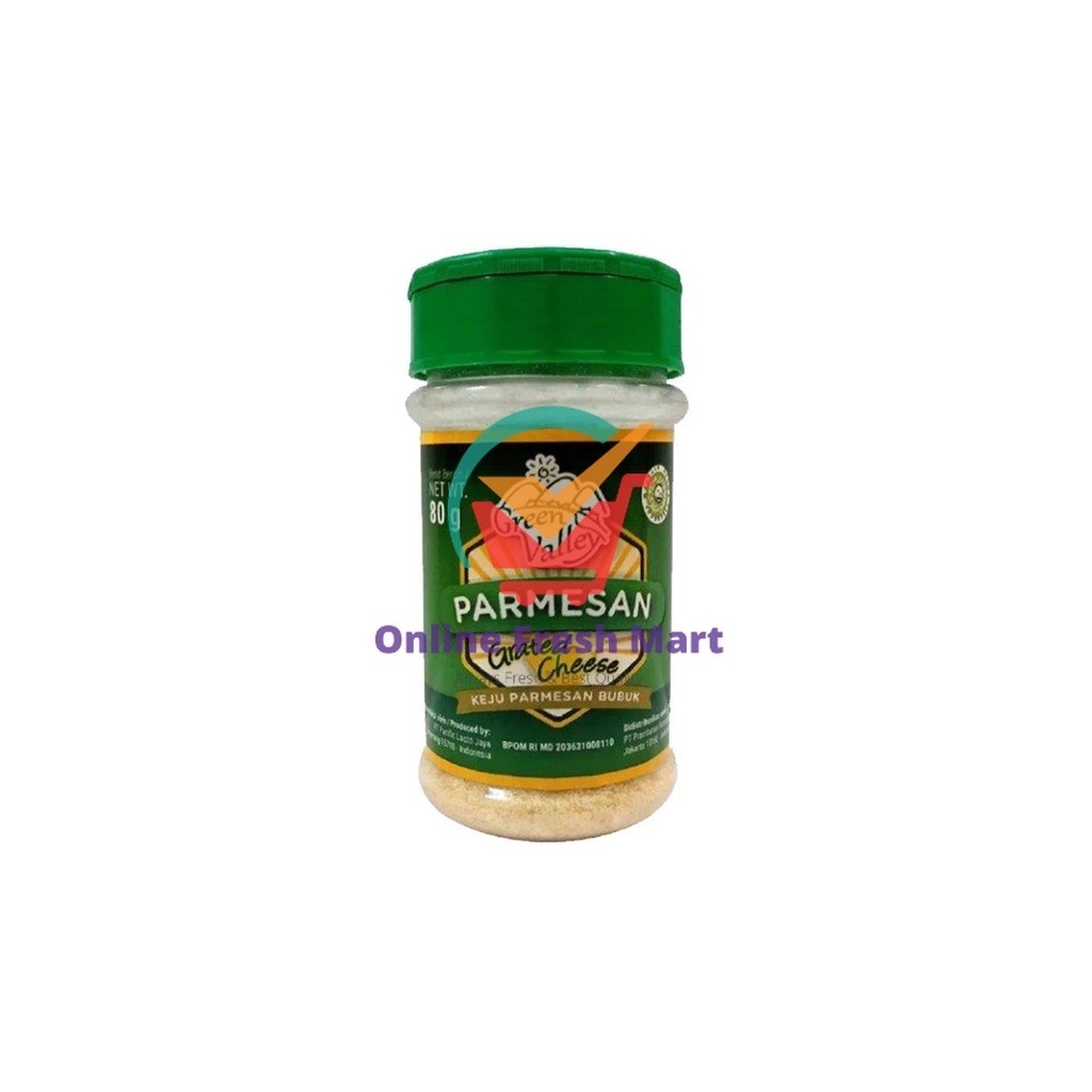 

Green Valley Keju Parmesan Cheese Parut 80g - Online Fresh Mart Denpasar