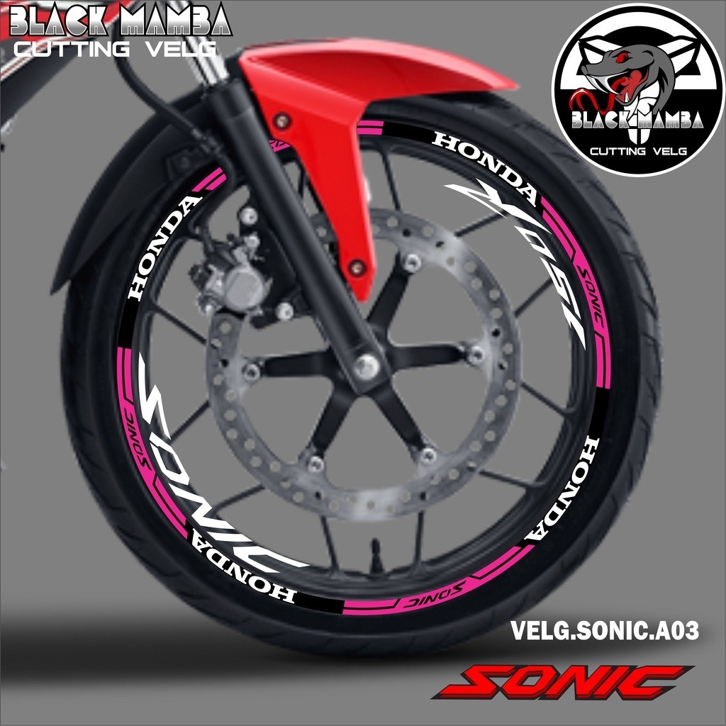 CUTTING STICKER VELG HONDA SONIC  - STIKER LIS LIST VARIASI BAN/VELG HONDA  SONIC