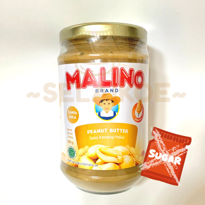 

[New Arrival] Selai Kacang Halus TANPA GULA 350gr - MALINO BRAND