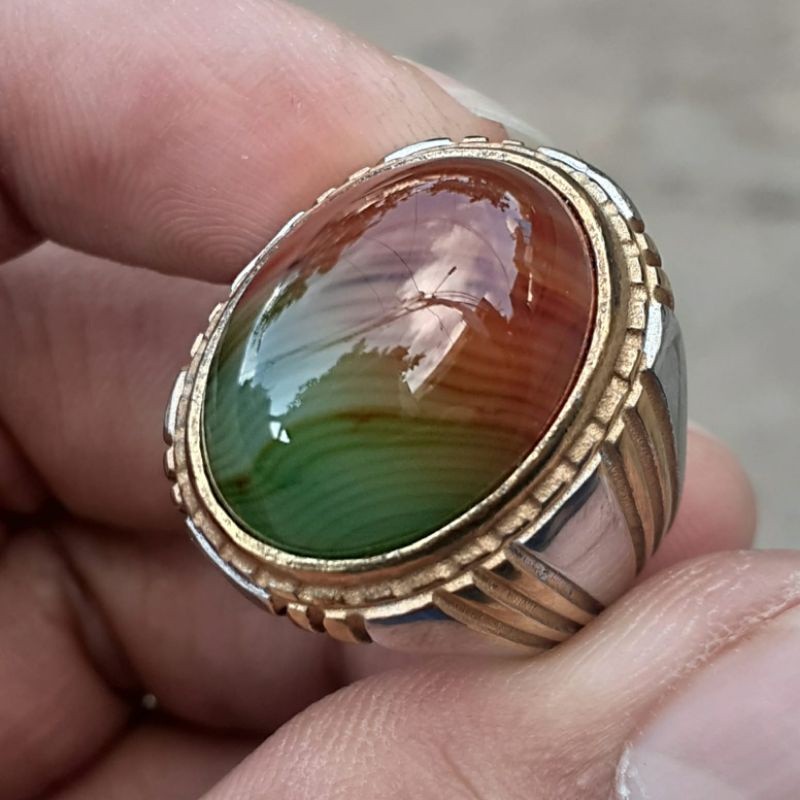 CINCIN BATU PANCAWARNA ASLI BATU ALAM top quality