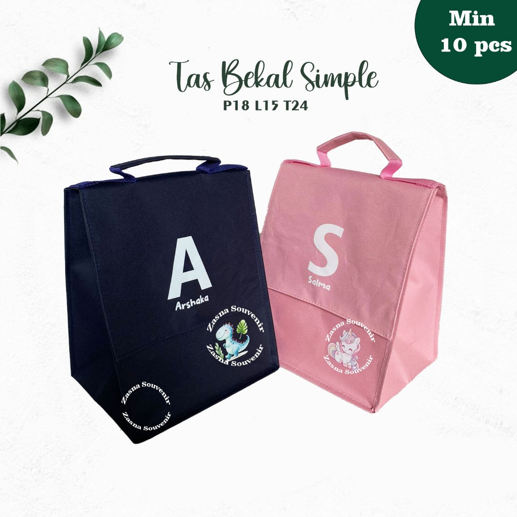

TAS TERLARIS PROMO NANA BAG POLOSAN LUNCH BAG CUSTOM NAMA TAS ULTAH SOUVENIR ULANG TAHUN P18 L15 T24 PREMIUM