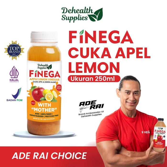 

FINEGA CUKA APEL LEMON 250ml Kemasan Botol Plastik