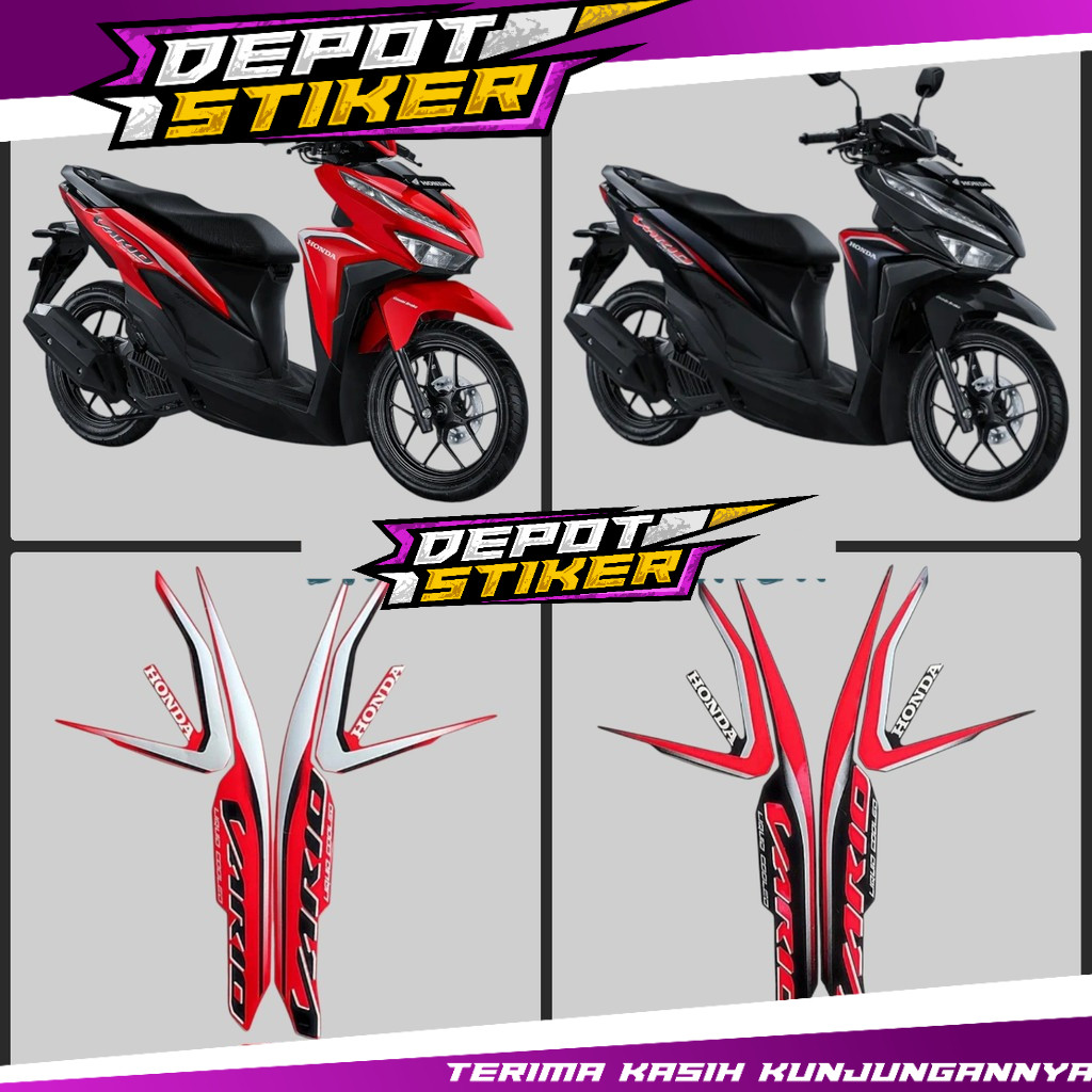 Striping stiker honda vario 125 2019 Fullset Body Motor
