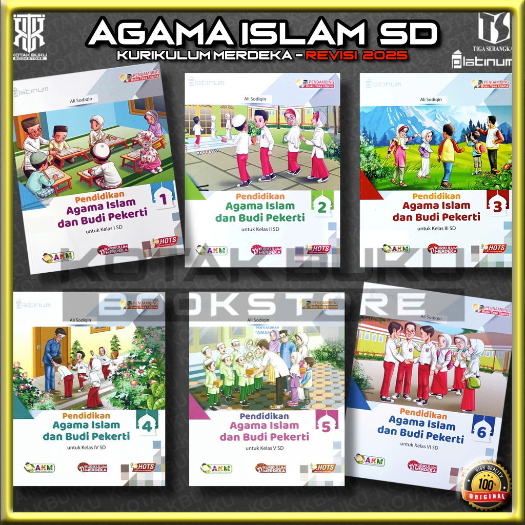 Buku Agama Islam Kelas 1 2 3 4 5 6 SD Kurikulum Merdeka / PAI SD / Platinum / Revisi 2025