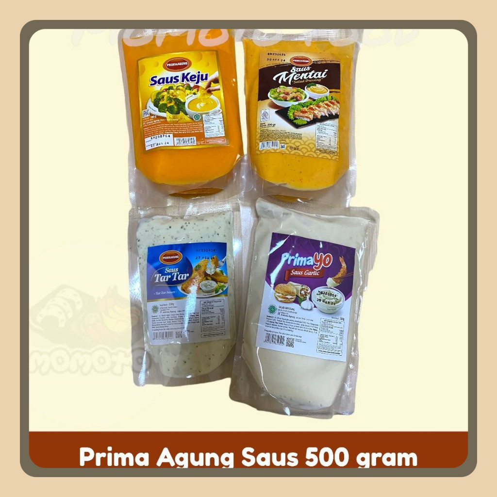 

Prima Agung Saus Mentai / Keju / Tartar / Garlic Mayo Saos Instant Primayo