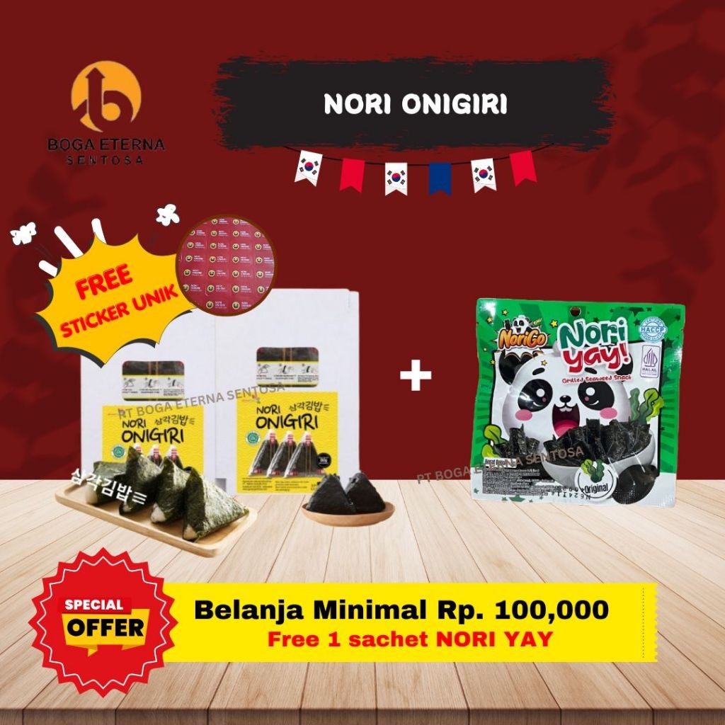 

New NORI ONIGIRI (100 LEMBAR!) | Nori Wrapper Khusus Bungkus Nori Triangle / Sushi Nori (PROMO!)Premium