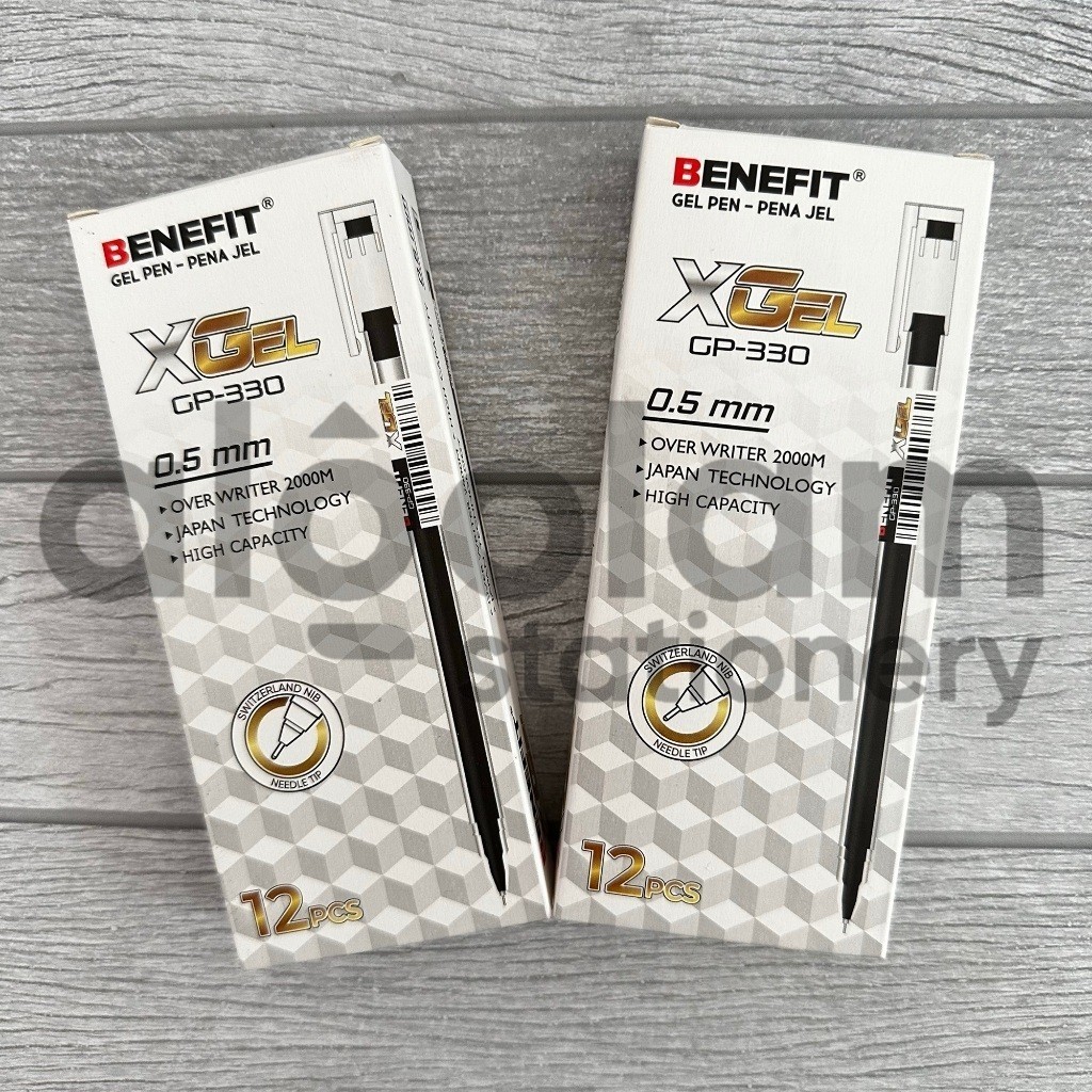 

SELUSIN ( 12 PCS ) Gel Pen / Pulpen Gel XGel GP-330 Benefit 0.5mm lengkap