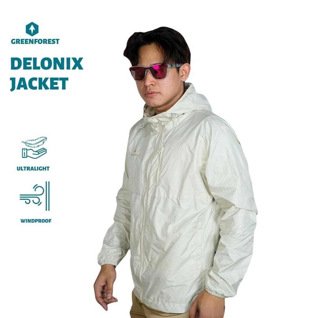 Greenforest Delonix Jaket Lipat Running Windproof 100% ORI GREENFOREST