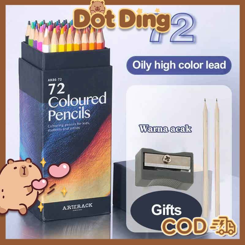 

[DOTDING] 12-72 Warna Minyak Profesional Pensil Warna Set Artis Lukisan Sketsa Kayu Warna Pensil Seni Sekolah perlengkapan H311