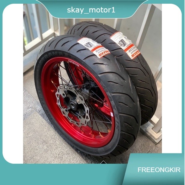 WHEELSET VELG SET SUPERMOTO CRF 150L WR 155 R TROMOL EXPEDITION VELG SCARLET EXPEDITION