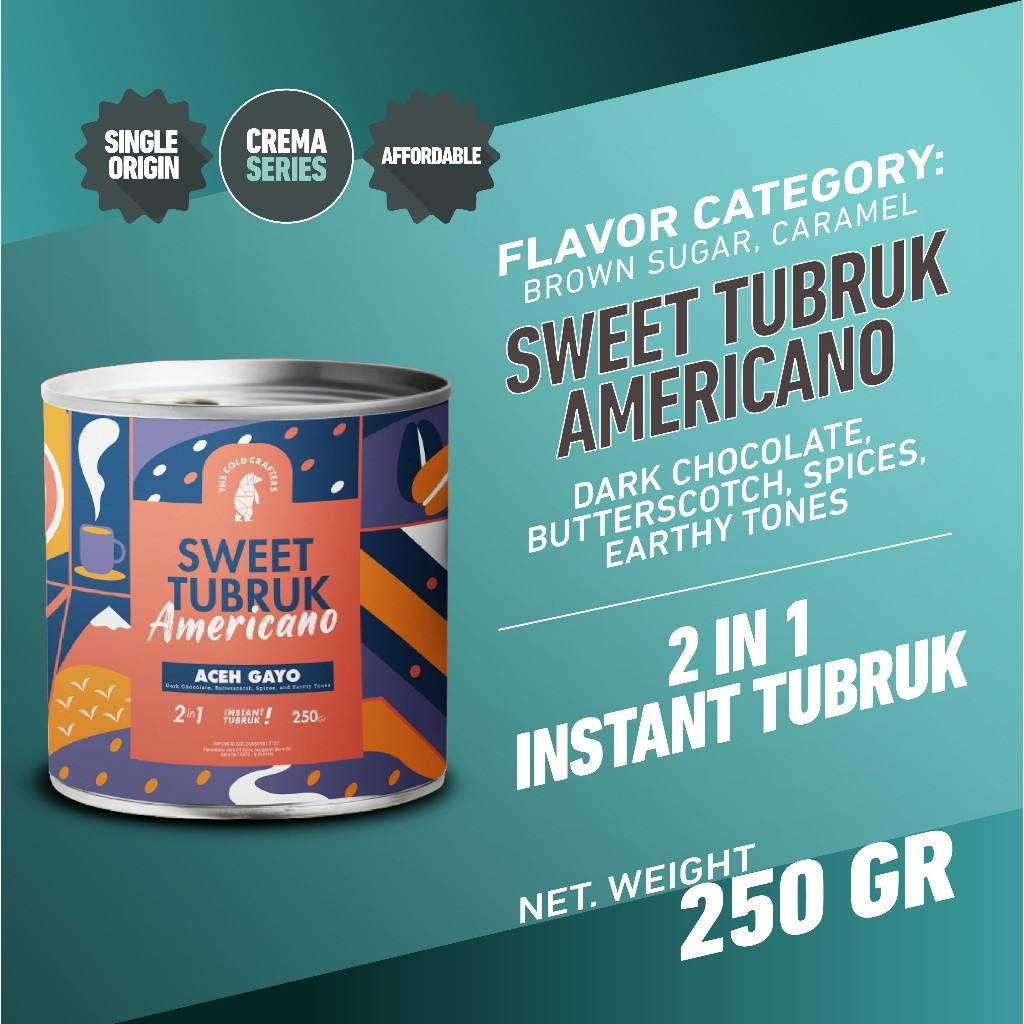 

Terlaris Sweet Tubruk Americano 2in1 Instant Tubruk Aceh Gayo 100% Arabica