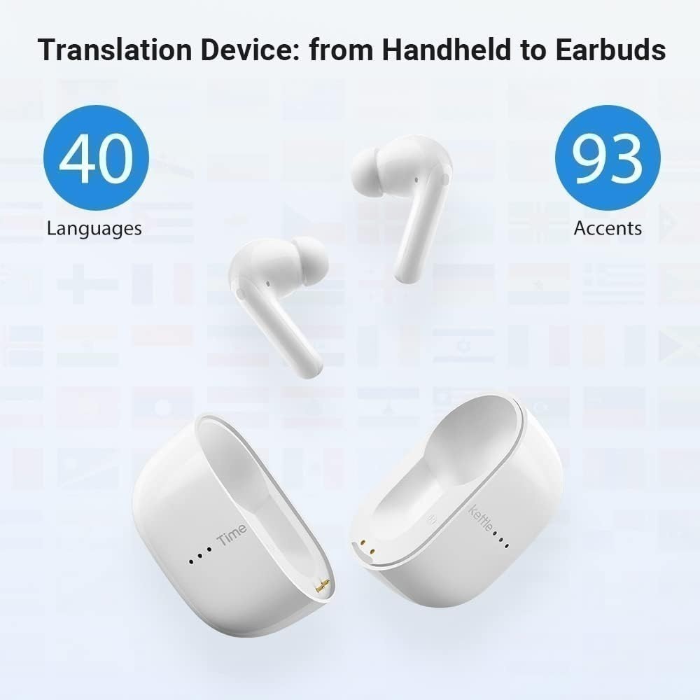 TIMEKETTLE M3 Translator Earbuds OFFLINE - Penerjemah Bahasa Asing