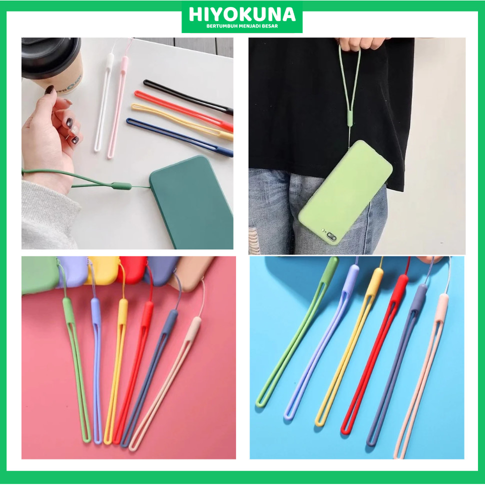 Tali Gantungan HP Silikon Lembut Universal | Lanyard Leher Gantungan Ponsel Bahan Lentur | Strap Gan