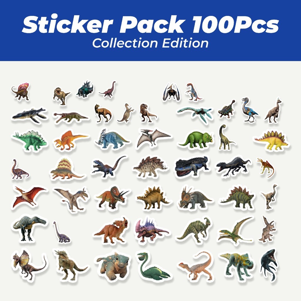 

Hot Stiker Hewan Dinosaurus Lucu Anti Air Stikers Berperekat Waterproof Sticker Decal Buat Motor Helm Buku Journal Koper Casing HP Laptop Botol Minum