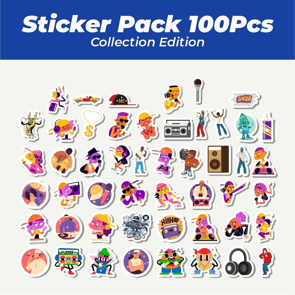 

Hot Stiker Karakter Kartun Hip Hop Lucu Anti Air Stikers Berperekat Waterproof Sticker Decal Buat Motor Helm Buku Journal Koper Casing HP Laptop Botol Minum