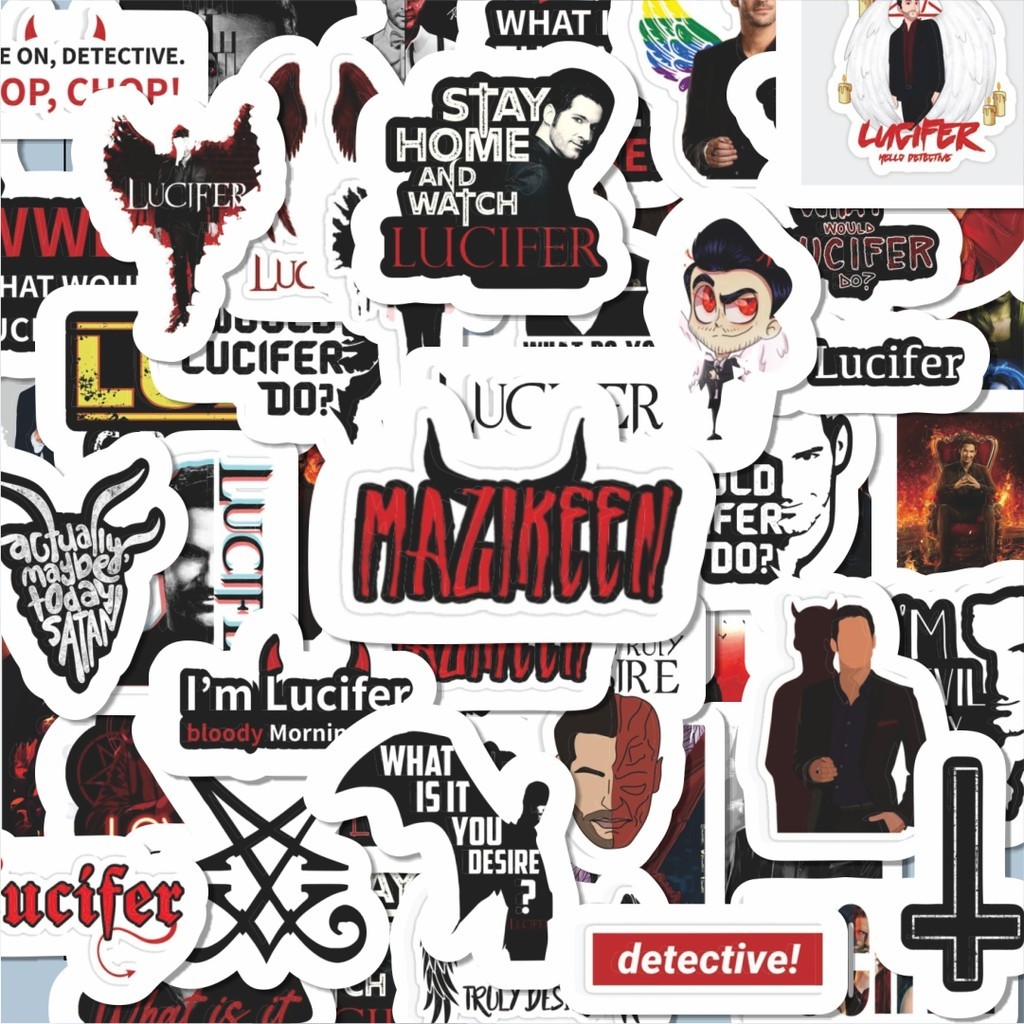 

100PCS Lucu Stiker Lucifer Stiker Aesthetic Stiker Anti Air Stikers Berperekat Waterproof sticker decal buat Motor Helm Buku Journal Koper Casing HP Laptop Botol Minum Hadiah anak