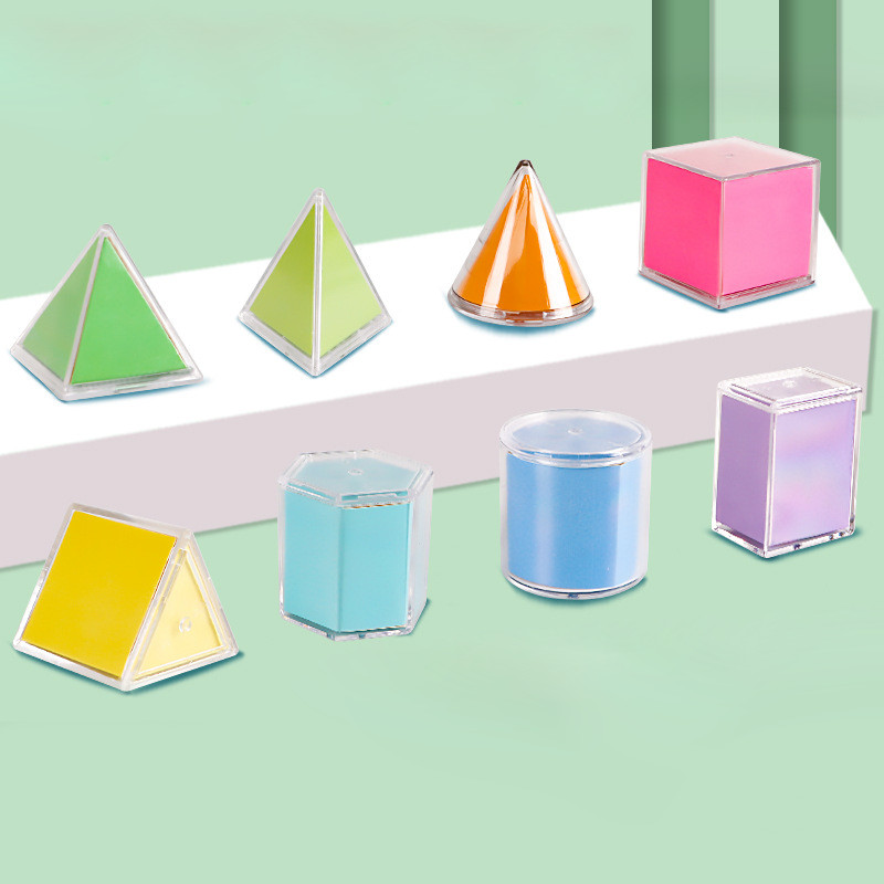 8pcs/box Alat Peraga Matematika Alat Peraga Matematika Bangun Ruang Alat Belajar Bangun Datar & Ruan