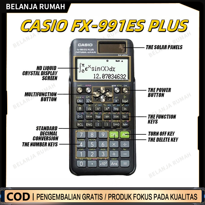 

Kalkulator Scientific Casio Matahari/40 Konstanta Rumus ilmiah Calculator Scientific Casio Kalkulator Casio Scientific 417 Fungsi/Dua Sumber Tenaga Baterai Dan Tenaga FX-991EX/991ES-Plus