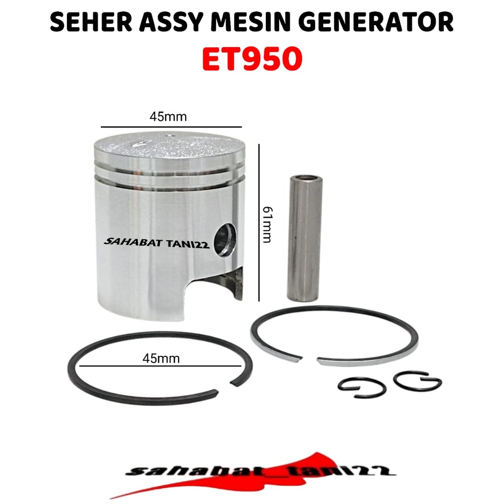 Piston Seher Assy Mesin Genset ET950 STD Piston Kit Generator Genset ET950 Seher Assy Genset ET950