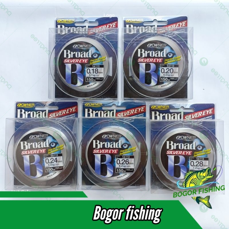 Senar owner broad 150 meter silver eye/ senar owner warna putih