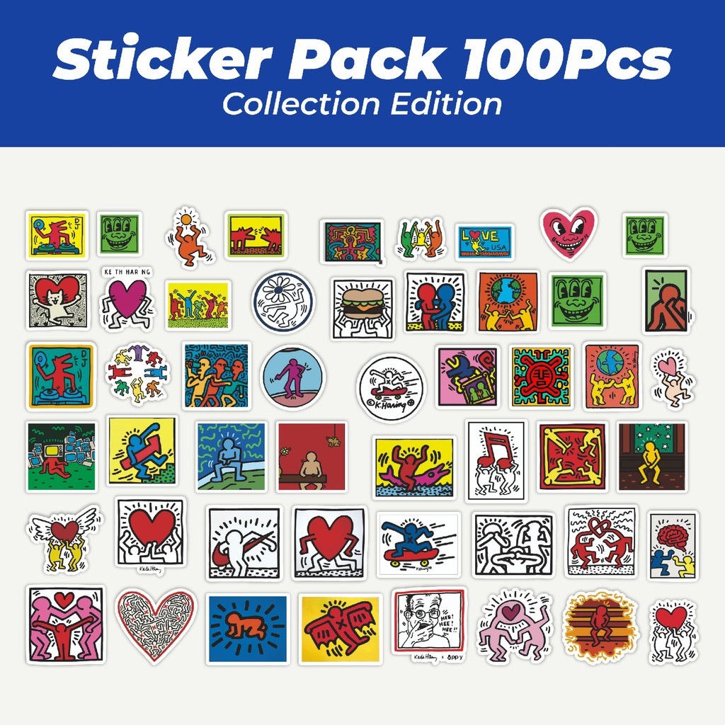 

Hot Stiker Keith Haring Series Lucu Anti Air Stikers Berperekat Waterproof Sticker Decal Buat Motor Helm Buku Journal Koper Casing HP Laptop Botol Minum