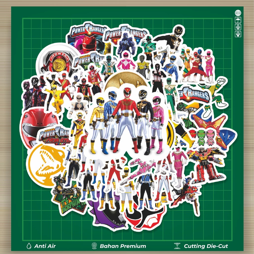 

HOT 50 PCS STIKER Sticker Kartun Power Rangers Stiker Fashion Cars Decal Dingin Kartu Album Custom Vinyl Anti Air- Sticker Aesthetic Buku Journal Koper Casing HP Tablet Laptop Helm Motor Botol Minum
