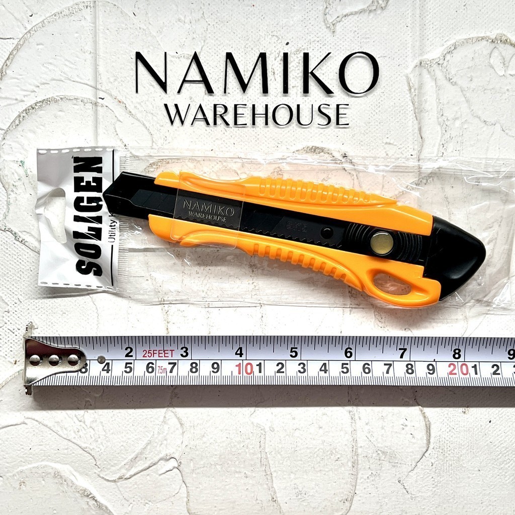 

GROSIR 12 pcs SOLIGEN Pisau Cutter Besar Hitam SK5 18 mm NAMIKO WAREHOUSE