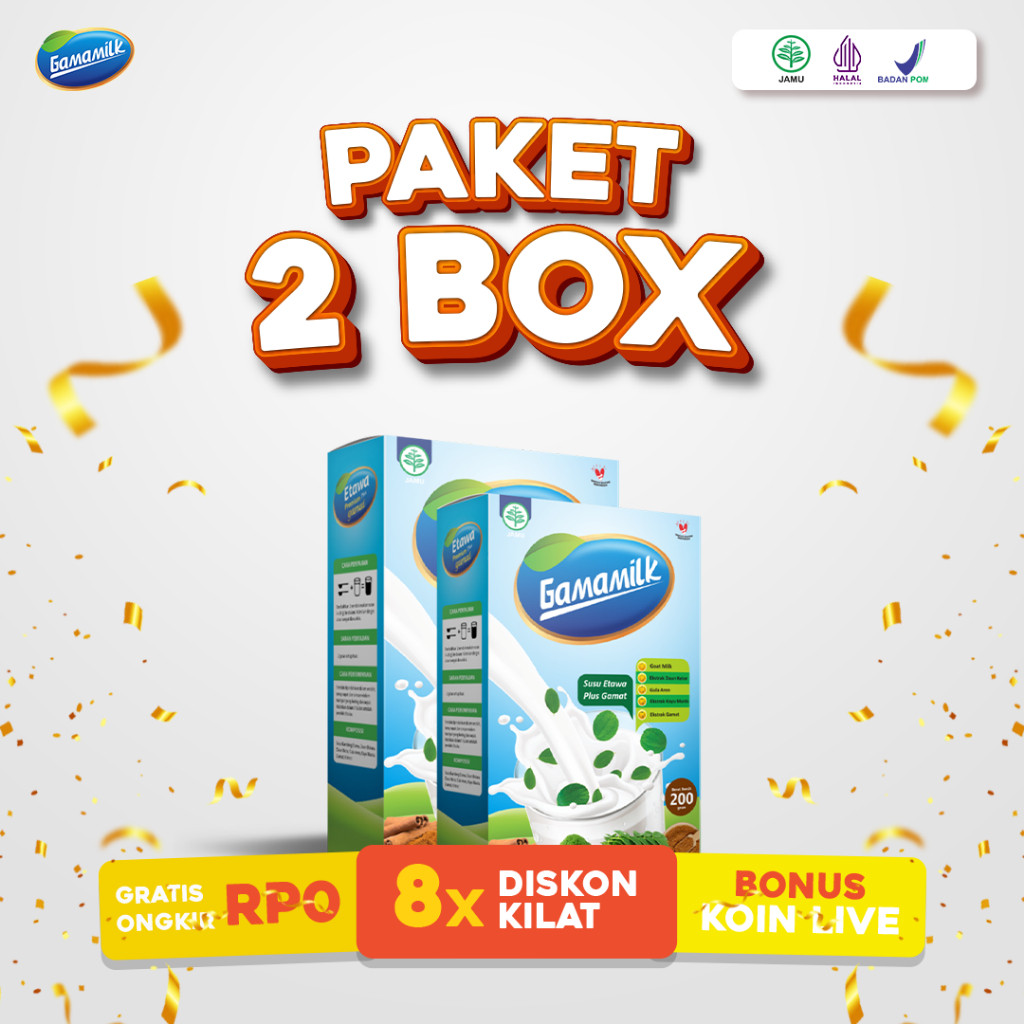 

New GAMAMILK - 2 Box Susu Etawa Ekstrak Gamat dan Daun Kelor Memilhara Kesehatan dan Menambah GiziPremium