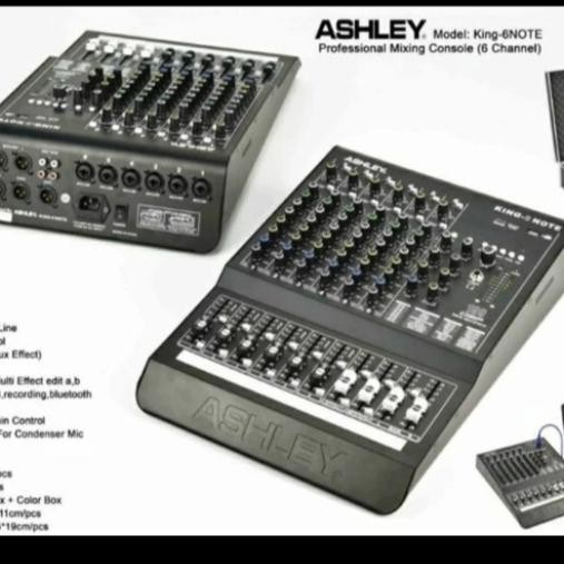 Mixer Audio Ashley King 6 Note Original 6 Channel Bluetooth - USB