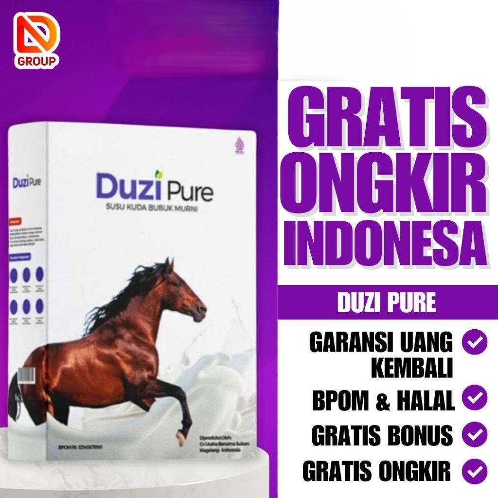 

Duzi Pure Susu Kuda Murni Untuk Asam Urat, Tulang Dan Nyeri Sendi 100% Original