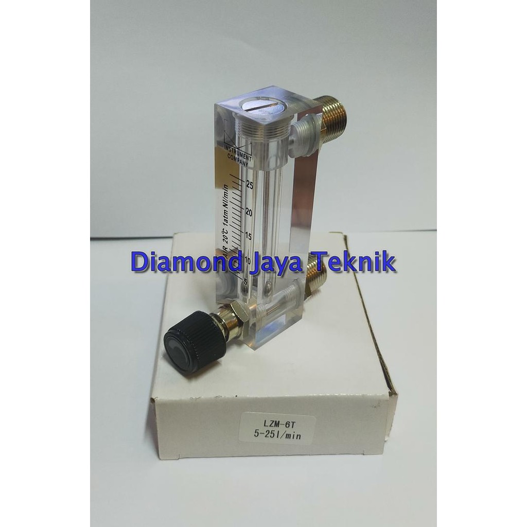 Rotameter Udara 5- 25 L/ Min / LZM-6T Rotameter / Flowmeter Udara /Gas Acrylic Rotameter / Drat 1/4"