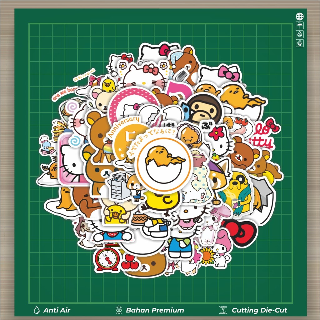 

HOT 50 PCS STIKER Stiker Karakter Sanrio Stiker Fashion Cars Decal Dingin Kartu Album Custom Vinyl Anti Air- Sticker Aesthetic Buku Journal Koper Casing HP Tablet Laptop Helm Motor Botol Minum