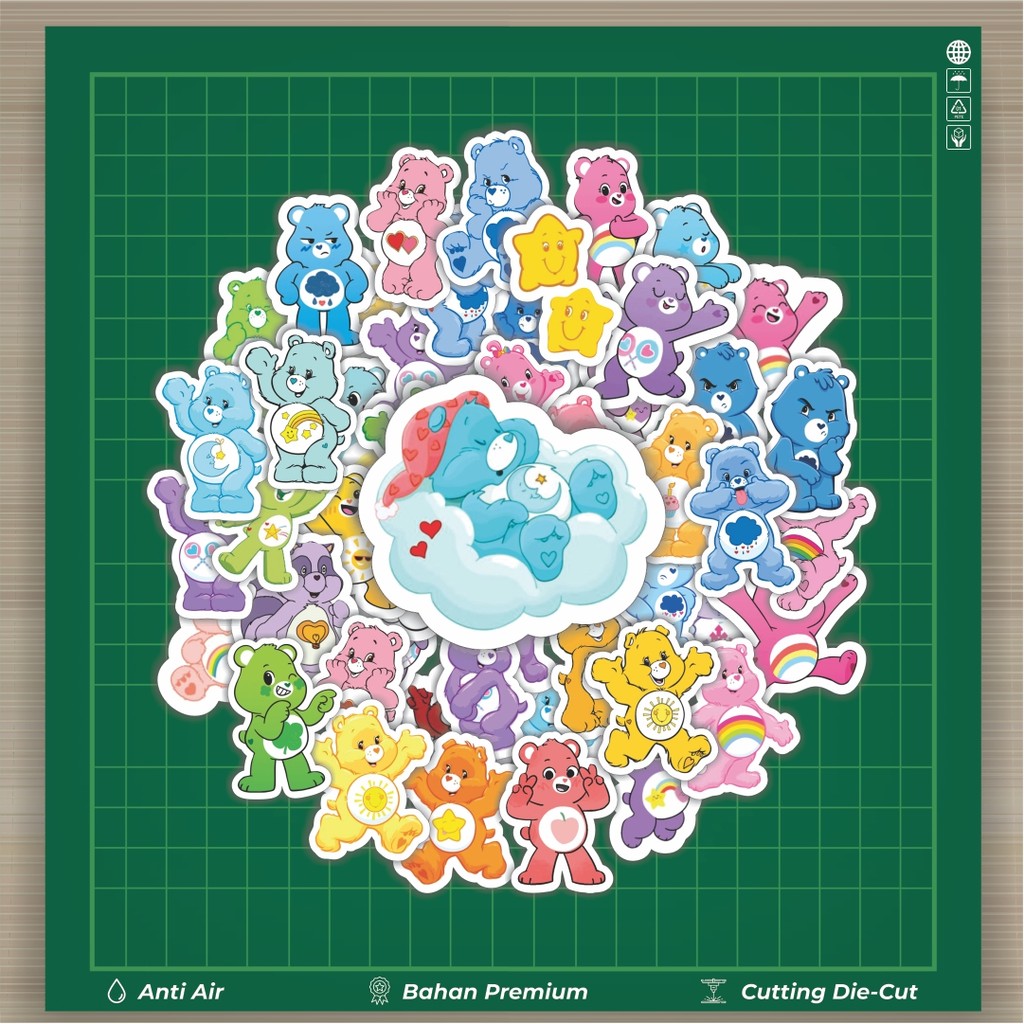 

HOT 50 PCS STIKER Stiker Care Bears Stiker Fashion Cars Decal Dingin Kartu Album Custom Vinyl Anti Air- Sticker Aesthetic Buku Journal Koper Casing HP Tablet Laptop Helm Motor Botol Minum