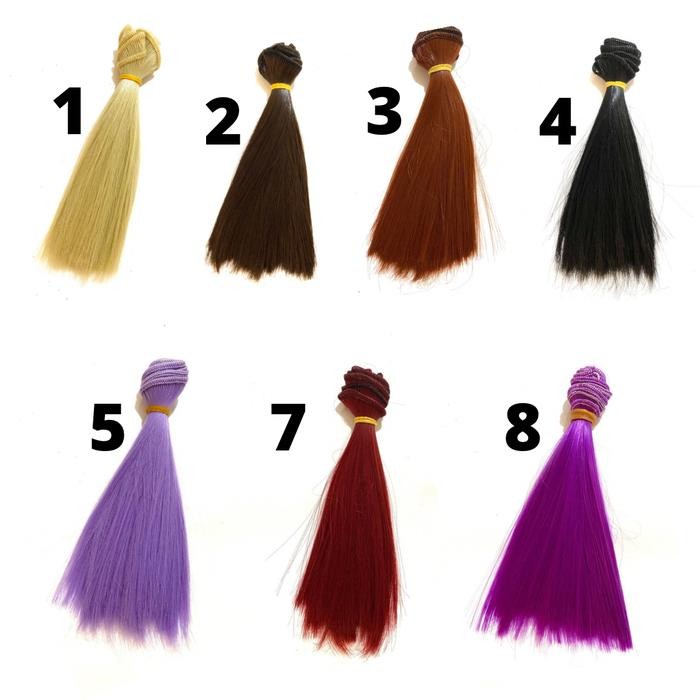 

done handymade doll hair rambut boneka lurus bjd wig DL005 doll art bahan baku kerajinan tangan - lima