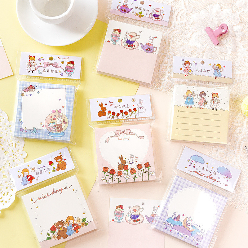 

100pcs/lot Memo Pads Sticky Notes Romance once, memo pad with you Junk Journal Scrapbooking Stickers Office