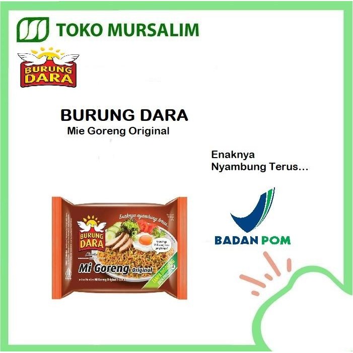 

Burung Dara Mie Goreng Original 65Gr-Enaknya Nyambung Terus