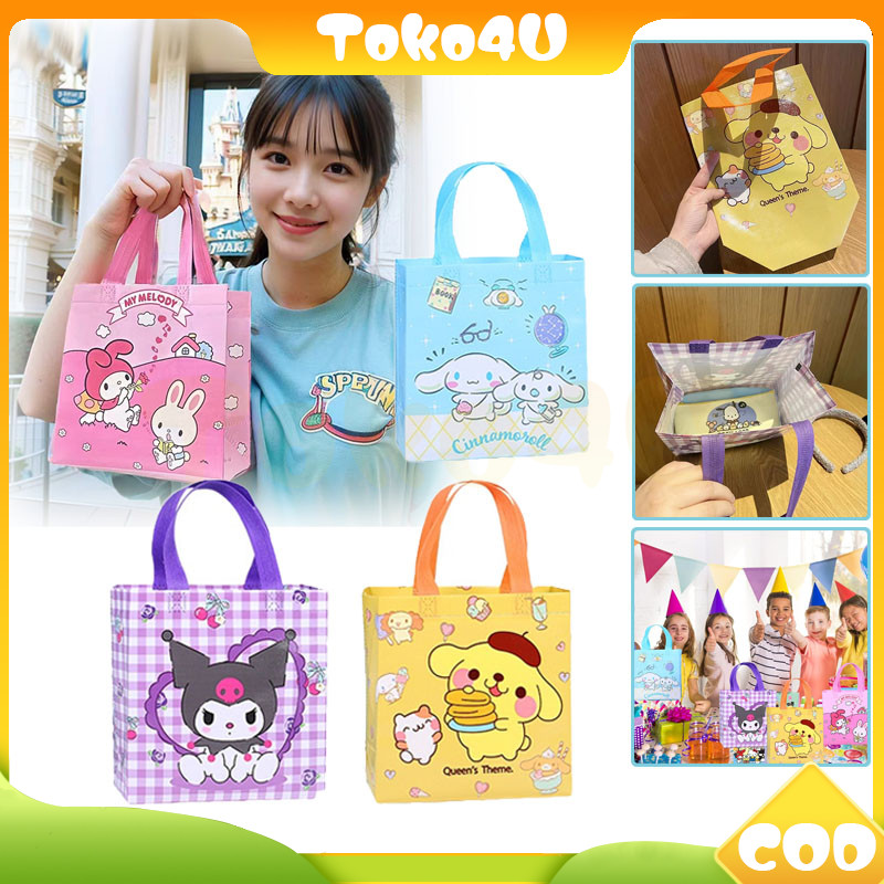 

goodie bag ulang tahun anak premium kuromi cinamoroll my melody/tas ulang tahun karakter sanrio /goddie bag birthday anak snack bag/