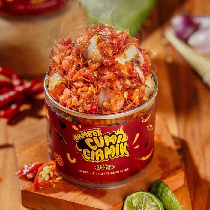 

Eatsambel Paket Hemat Isi 4 Kaleng - Sambal Cumi / Cakalang / Teri / Ayam Suwir 150 gr - CUMI CIAMIK