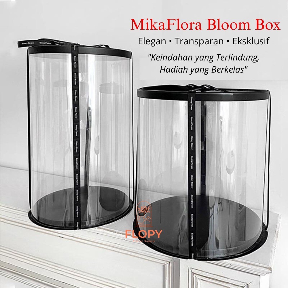 

[ 34 CM X 30 CM ] Box Dekorasi / Box Mika Bulat / Bloom Box Mika