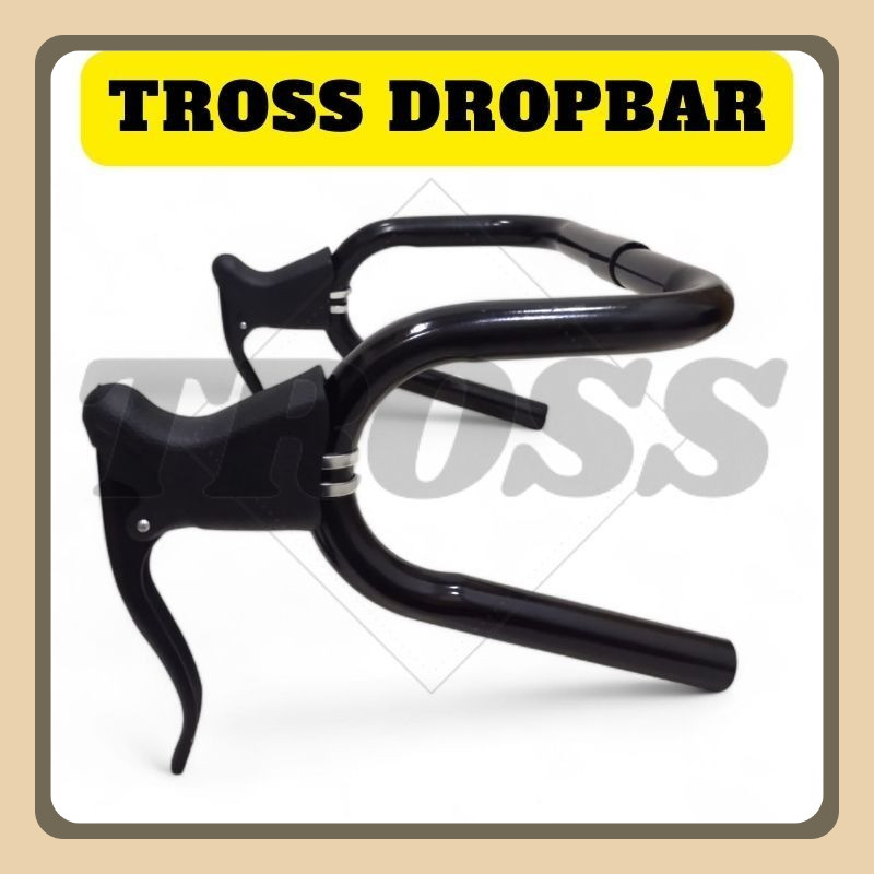 TROSS PAKET DROPBAR STANG SEPEDA BALAP STANDAR 25,4MM FULLSET HANDLE REM SETANG FIXI BALAP ROADBIKE